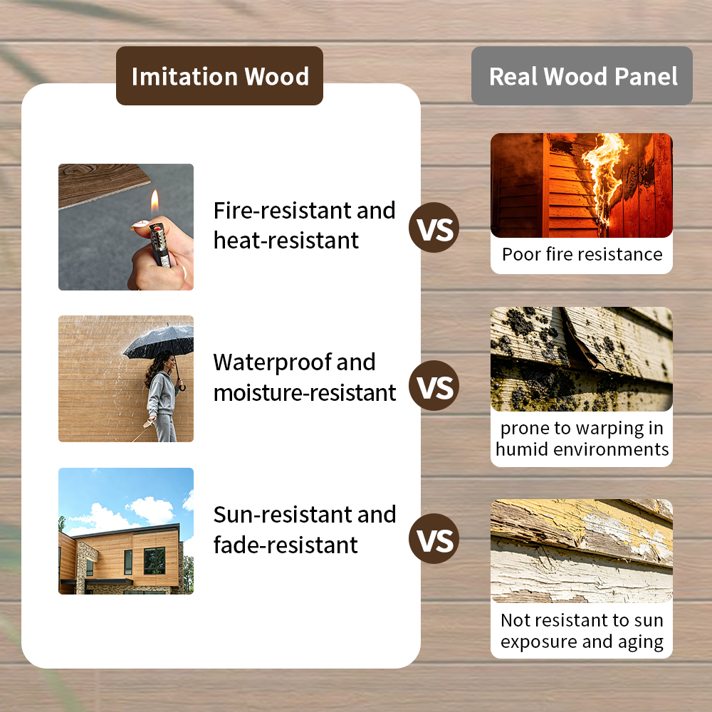 Flexible Stone Panels Imitation Wood